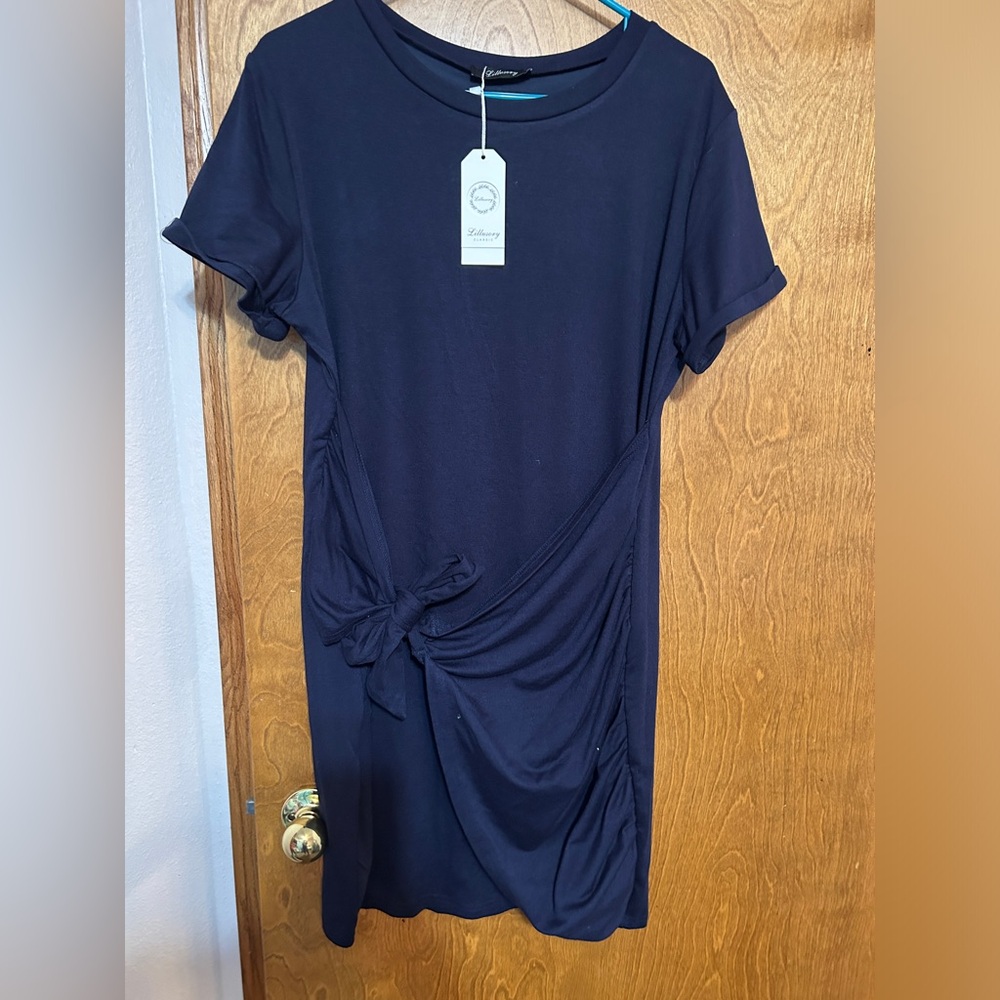 NWT women’s size large navy blue dress